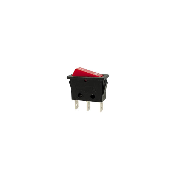 INTERRUPTEUR DE PUISSANCE A BASCULE 10A-250V SPST ON-OFF - AVEC TEMOIN NEON ROUGE