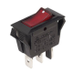 INTERRUPTEUR DE PUISSANCE A BASCULE 10A-250V SPST ON-OFF - AVEC TEMOIN NEON ROUGE