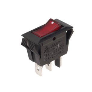 INTERRUPTEUR DE PUISSANCE A BASCULE 10A-250V SPST ON-OFF - AVEC TEMOIN NEON ROUGE