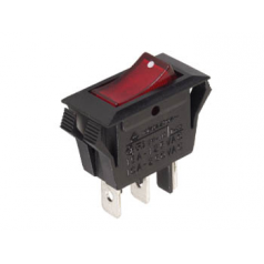 INTERRUPTEUR DE PUISSANCE A BASCULE 10A-250V SPST ON-OFF - AVEC TEMOIN NEON ROUGE