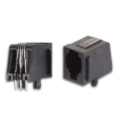 CONNECTEURS MODULAIRES POUR CI RJ10 4P4C, VERSION COUDE