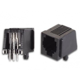 CONNECTEURS MODULAIRES POUR CI RJ12 6P4C, VERSION COUDE