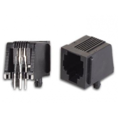 CONNECTEURS MODULAIRES POUR CI RJ12 6P4C, VERSION COUDE