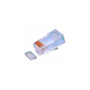 CONNECTEUR RJ 8/8CTS RJ45 UTP/STP + GUIDE - QUALITE PROFESSIONNEL - POUR CABLE MONO BRIN