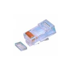 CONNECTEUR RJ 8/8CTS RJ45 UTP/STP + GUIDE - QUALITE PROFESSIONNEL - POUR CABLE MONO BRIN