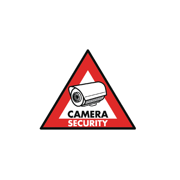 AUTOCOLLANT CAMERA DE SURVEILLANCE - 5 PIECES