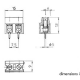 BORNIER A VIS, 2 POLES, AU PAS DE 7.5mm