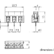 BORNIER A VIS, 3 POLES, AU PAS DE 7.5mm