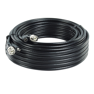 CABLE COAX + ALIM CONNECTEUR BNC + DC PLUG - 10 METRES - POUR CAMERA DE SURVEILLANCE