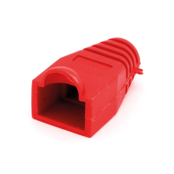 RJ45 MANCHON SOUPLE POUR FICHE MODULAIRE - ROUGE