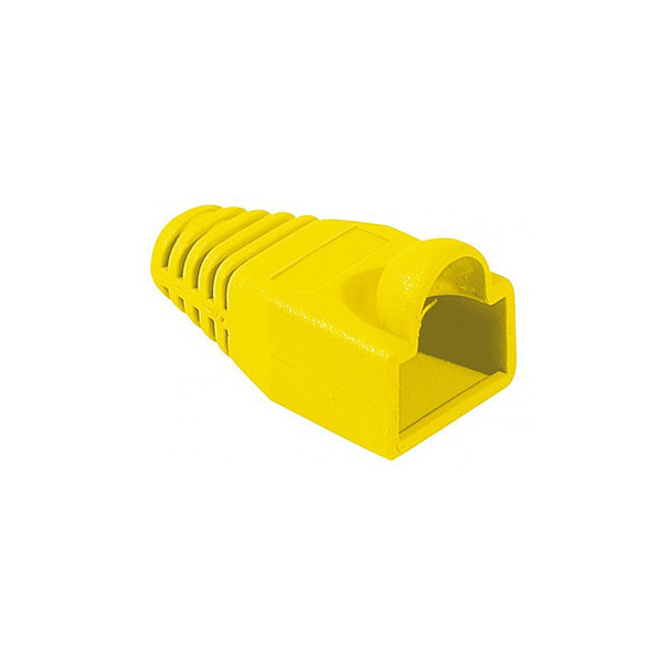 RJ45 MANCHON SOUPLE POUR FICHE MODULAIRE - JAUNE