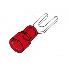 COSSE A FOURCHE 3.7MM ROUGE 1.5MM²