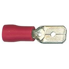 CONNECTEUR FASTON MALE 6.4MM - ROUGE 0.5-1.5MM²