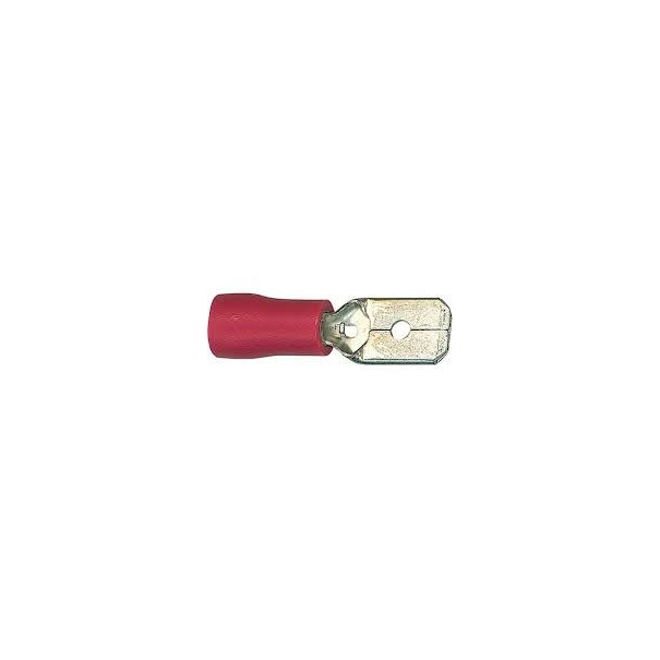 CONNECTEUR FASTON MALE 6.4MM - ROUGE 0.5-1.5MM²