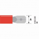 CONNECTEUR FASTON 4.8MM MALE  ROUGE 1.5MM²