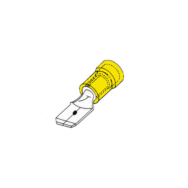 COSSE MALE 6.4mm JAUNE