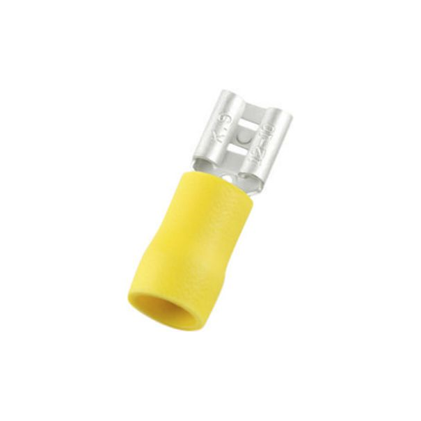 COSSE FASTON 4MM² - 6.3 x 0.8 mm - JAUNE