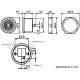 BUZZER POUR MONTAGE APPARANT 4-28Vcc / 8mA