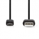 Cable USB A vers Micro-USB de 1m - USB2.0 - 10W - 480Mbps noir