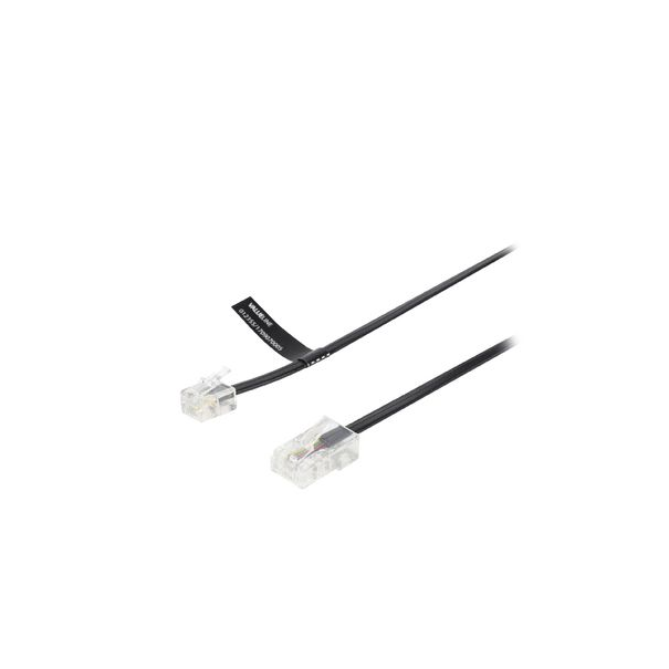 Câble téléphonique RJ11 (6P4C) Mâle - RJ45 (8P4C) Mâle 5.00 m Noir