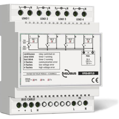 module relais à 4 canaux avec sorties de tension pour rail DIN