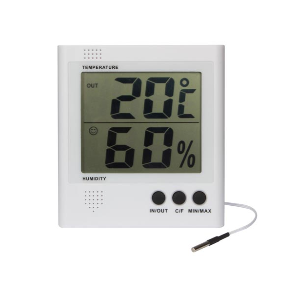 Thermo-/hygromètre digital avec grand écran LCD