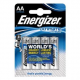 PILE LR6 AA - 1.5V LITHIUM ENERGIZER - CAPACITE 7 X ALKALINE - pack de 4 pièces