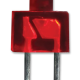 LED DIAM 2MM SUR BASE RECT 2.5X4.8 ROUGE