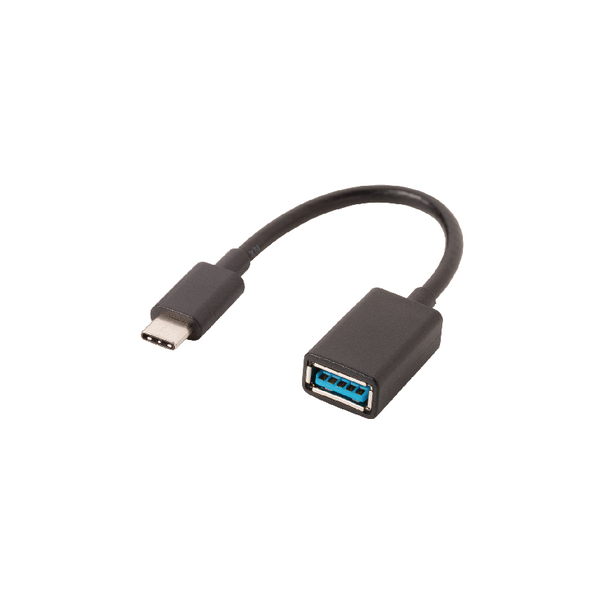 Câble USB 3.0 CM – AF USB-C Male - USB A Femelle 0.15 m Noir