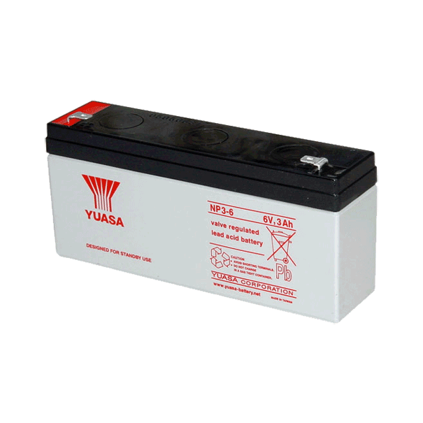 BATTERIE 6V 3AH 134X34X64MM YUASA