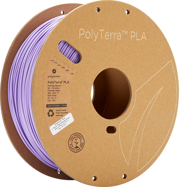 Filament PLA 1.75 mm - Lavender Purple (Lavande mauve) - 1 kg - PolyTerra - Polymaker