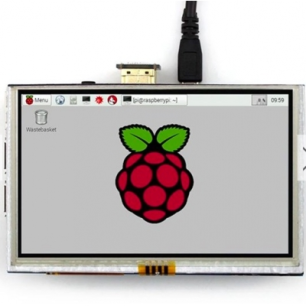 ECRAN TACTILE TFT 5" HDMI - 800X480 - POUR RASPBERRY PI2 - PI3B.