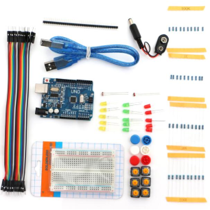 MINI STARTER KIT ARDUINO UNO - CONTIENT 1 CARTE ET 13 ACCESSOIRES