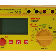 TESTEUR D'ISOLEMENT EMD 480A LIVRES AVEC ACCESSOIRES ET HOUSSE DE TRANSPORT