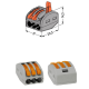 BORNE WAGO 3 CONTACTS POUR CABLE MONO BRIN ET MULTI BRIN DE 0,08 à 4MM²