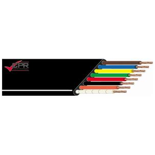 CABLE PLAT TELEPHONE 8X0.08MM NOIR