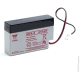 BATTERIE 12V 0.8AH - dimensions 96X25X61.5mm - avec fils et connecteur - YUASA