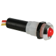 VOYANT LED ROUGE 12V - BOITIER CHROME