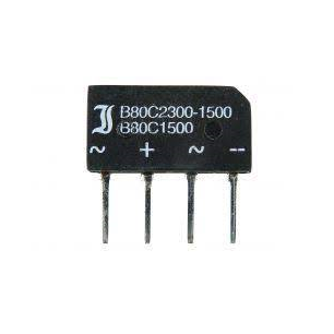 PONT DE DIODE 250V 2.5AMP AC+AC- PAS DE 5MM