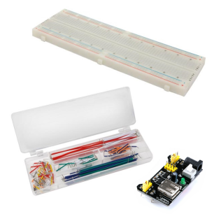 Platine d'essais 830 trous + 140 jumpers + 1 alimentation USB 3.3V ET 5V breadboard