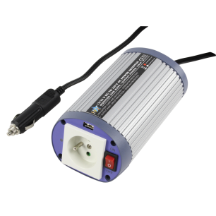 CONVERTISSEUR 12VDC 220VAC 150W + SORTIE USB