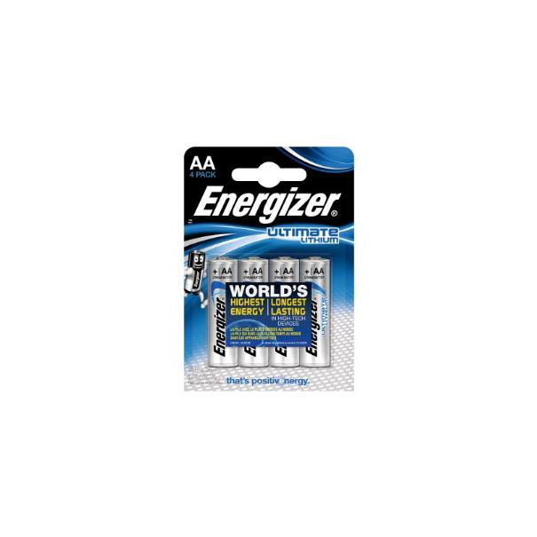 PILE LR6 AA - 1.5V LITHIUM ENERGIZER - CAPACITE 7 X ALKALINE - pack de 4 pièces