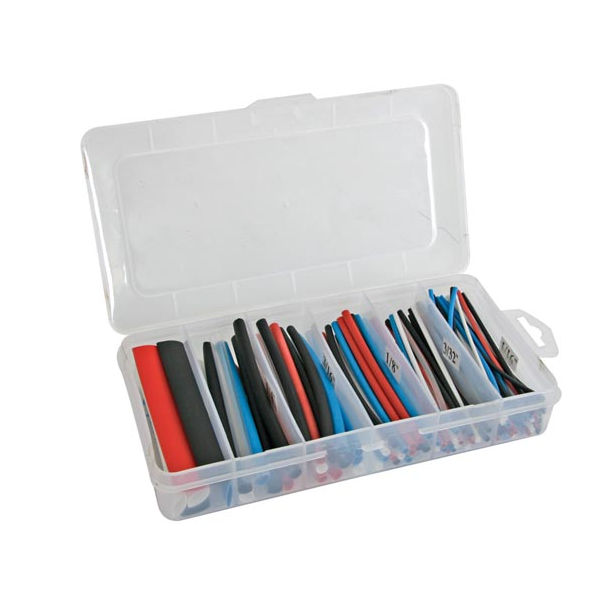 LOT DE GAINES THERMORÉTRACTABLES - MULTICOLORE 10cm - 170 pcs - DANS COFFRET DE RANGEMENT